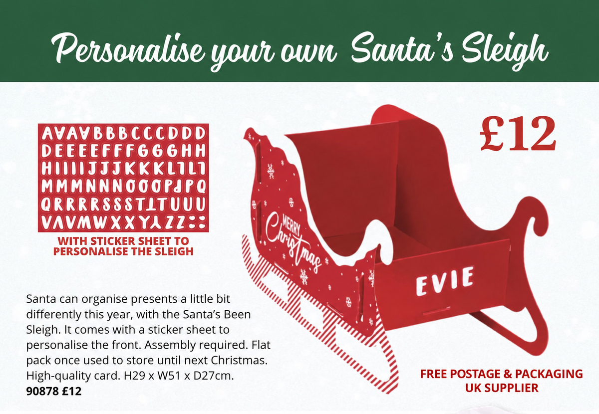 Personalise Santa’s Sleigh