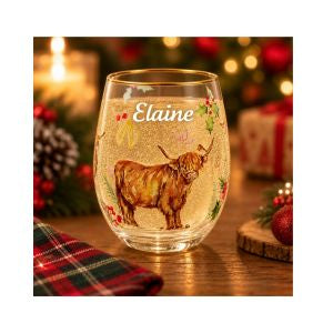 Seasonal Glassware Stemless Wine Gin Glass With Free Personalisation