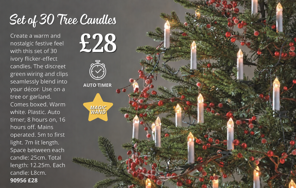 Set of 30 Christmas Tree Candles