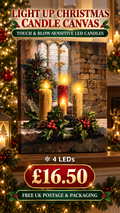 Blow Out Christmas Candle Canvas