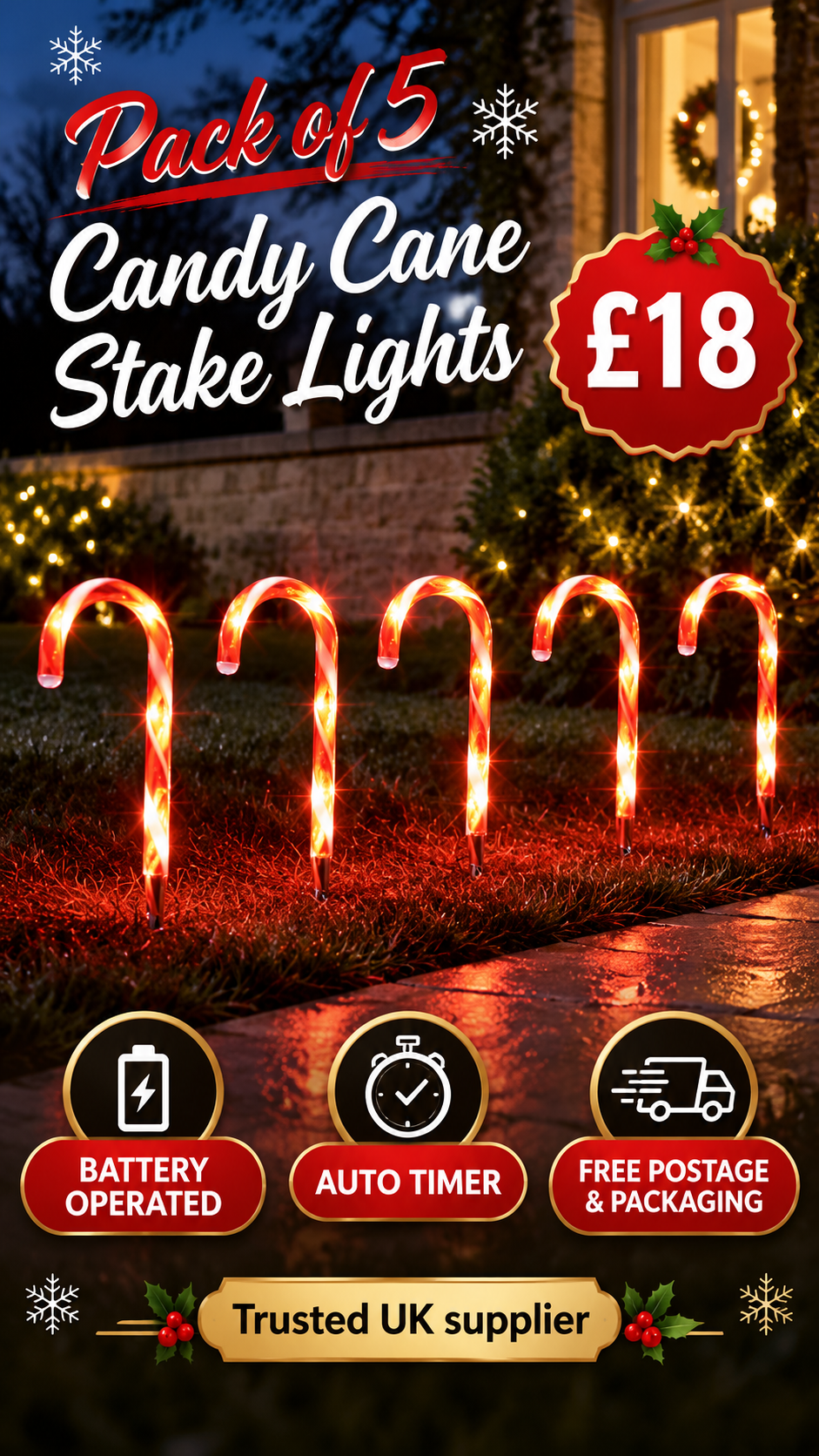 Candy Cane Stake Lights