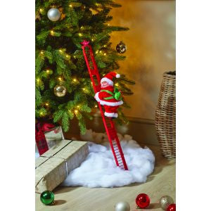 Ladder Climbing Santa & Singing Sax Rudy