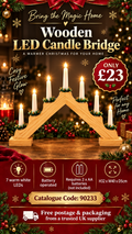 Wooden LED Candle Bridge