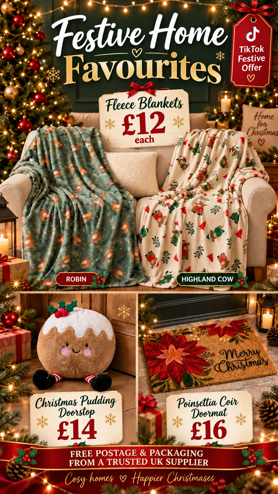 Cosy Homeware at Christmas