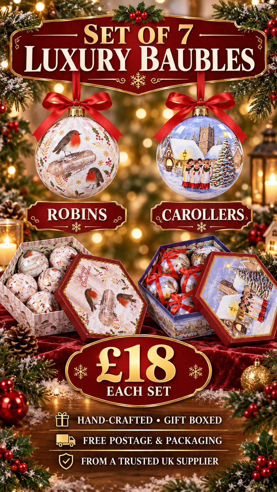 Set Of Luxury Baubles