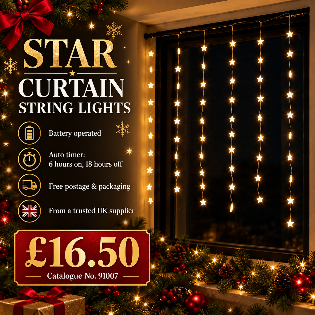 Star Curtain String Lights