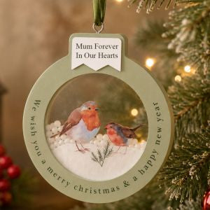 Robin Bauble Plaque With Free Personalisation