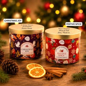 Festive Candle Selection With Free Personalisation