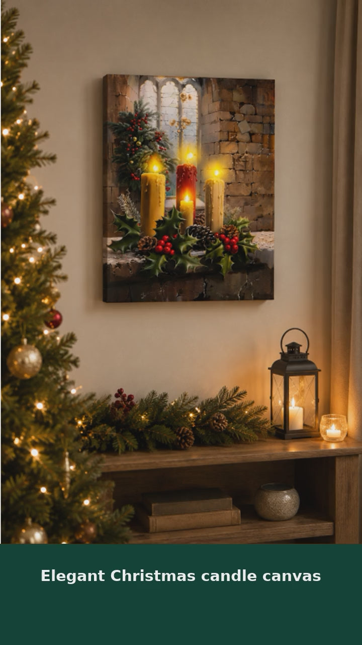 Blow Out Christmas Candle Canvas